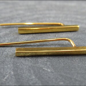 Little Bars 925 Real Sterling Silver Earrings silver or goldplated image 6