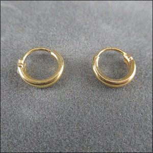 925 silver, simple hoop earrings 1.5 mm thick, 8 mm, 10 mm, 12 mm, 14 mm, 16 mm and 18 mm diameter image 5