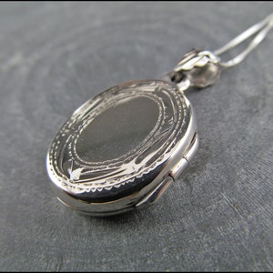 Florence medaillon van echt 925 sterling zilver met 925 zilveren ketting optioneel afbeelding 2