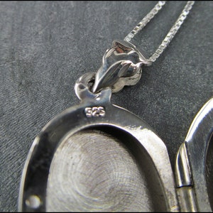 Florence médaillon en argent sterling 925 véritable avec chaîne en argent 925 en option image 6