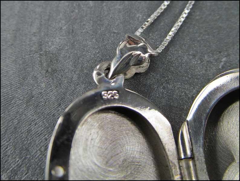 Florence médaillon en argent sterling 925 véritable avec chaîne en argent 925 en option image 6