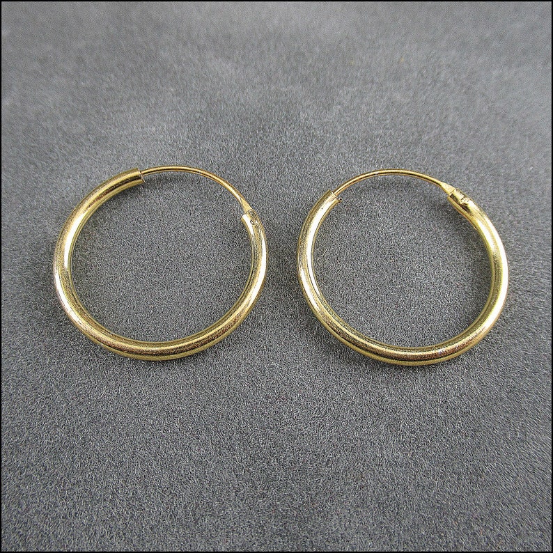 925 silver, simple hoop earrings 1.5 mm thick, 8 mm, 10 mm, 12 mm, 14 mm, 16 mm and 18 mm diameter image 9