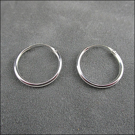 DTPsilver - Damen - Creolen - Ohrringe 925 Sterling Silber- Dicke