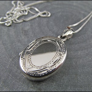 Florence medaillon van echt 925 sterling zilver met 925 zilveren ketting optioneel afbeelding 3