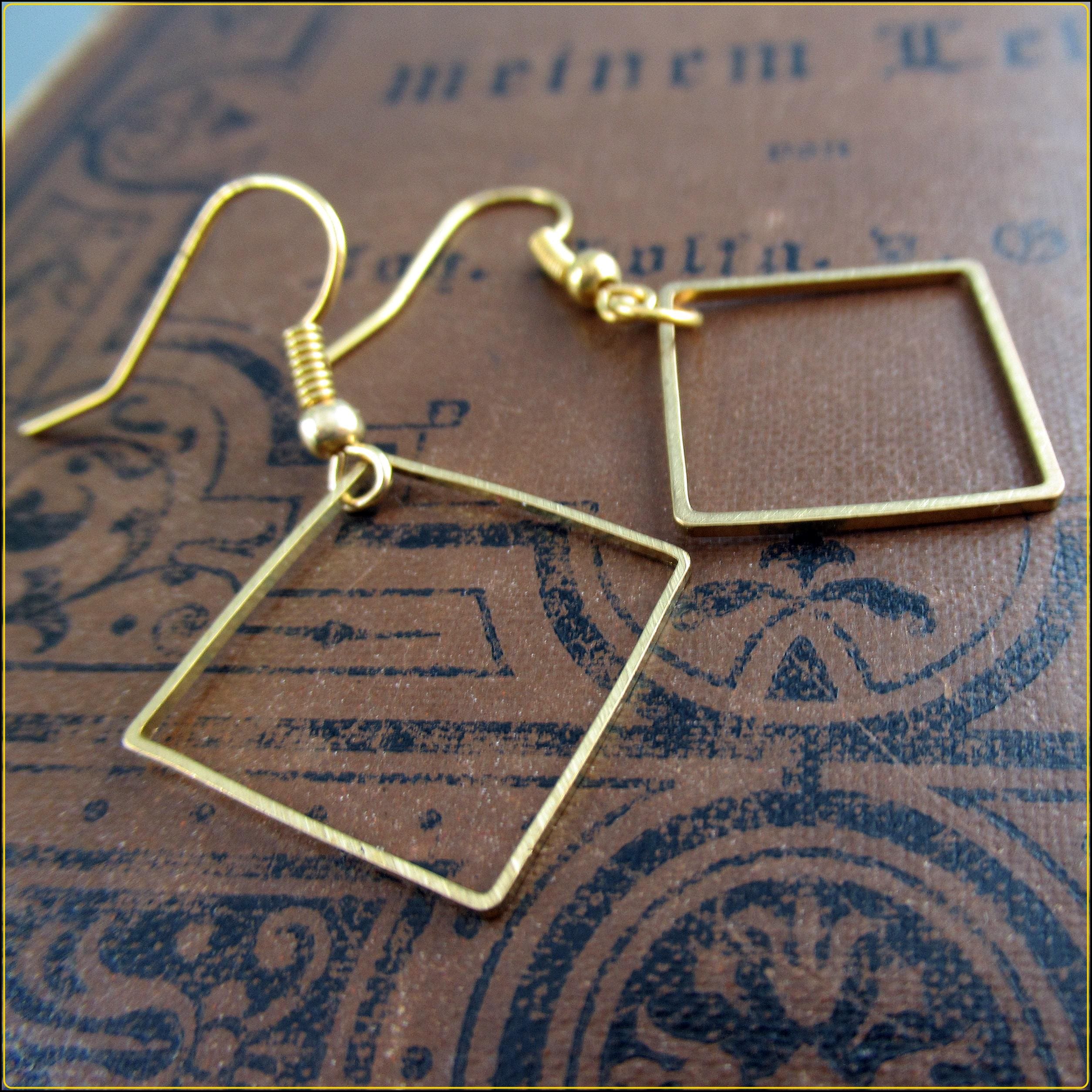 Orecchini Donna Geometrici Quadrati Irregolari | Minimal Chic Bijoux Metallo Moderno