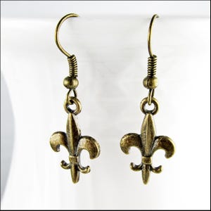Earrings "French Lily" bronze-colored