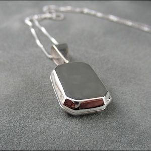 Petit médaillon octogonal en argent 925 SMED-05