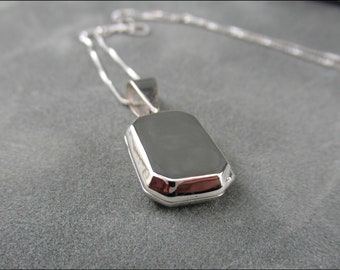 Small octagonal 925 silver medallion SMED-05
