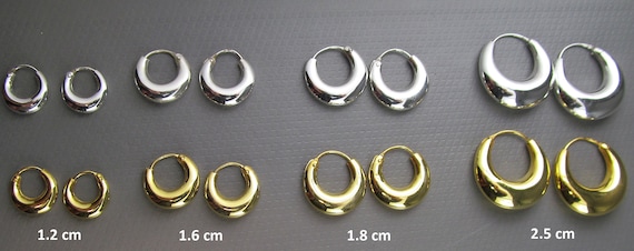 Bulbous Loop Hoop Earring in Gold Bulbous Loop Hoop Earring in Gold
