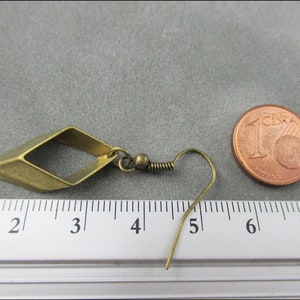 Little Rhombus Earrings, bronze image 7