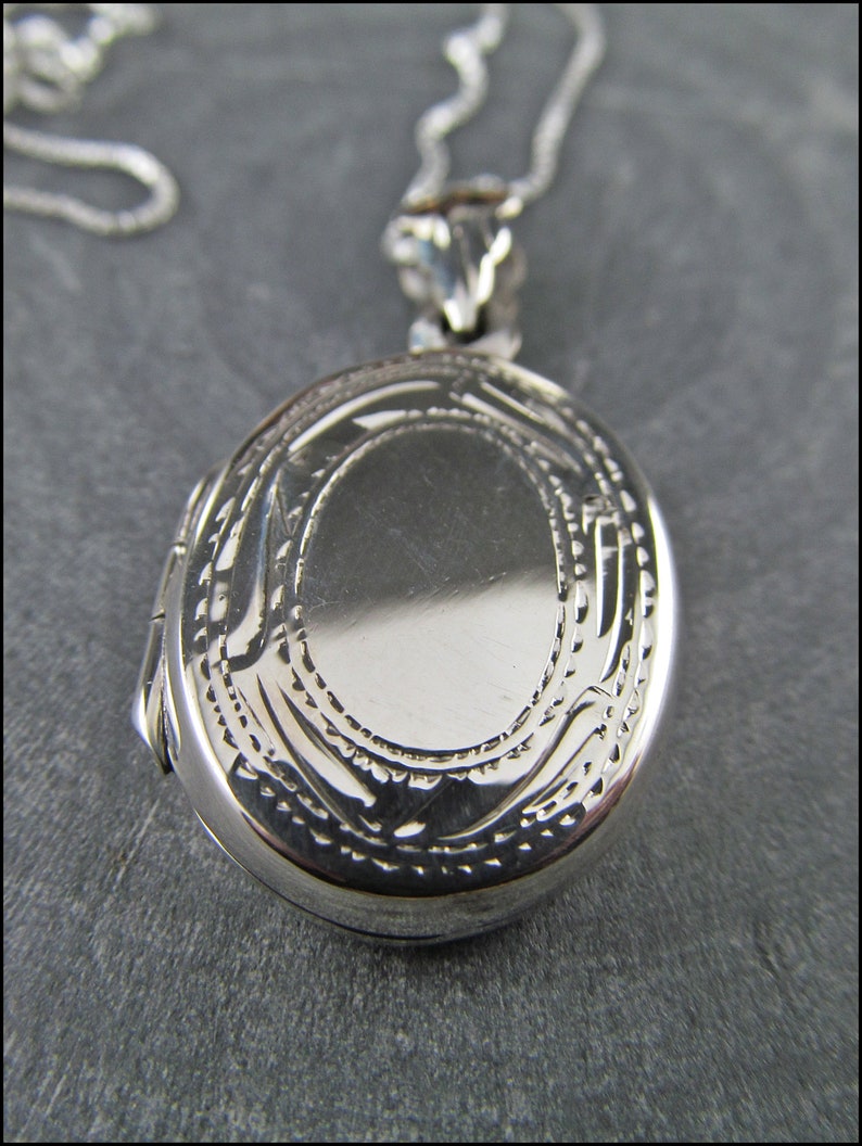 Florence médaillon en argent sterling 925 véritable avec chaîne en argent 925 en option image 4