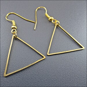 Golden triangles Earrings image 2