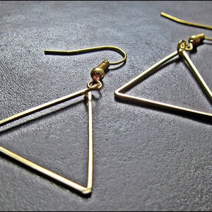 Golden triangles Earrings image 3