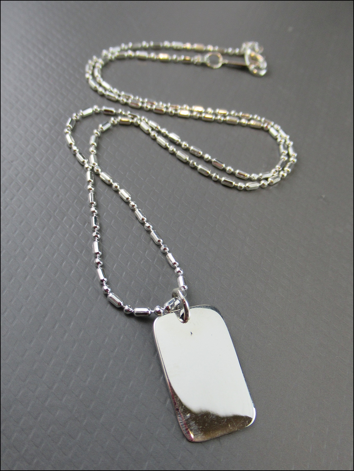 Real Silver Tag as a Pendant, With a Leather Strap or With a Real ...