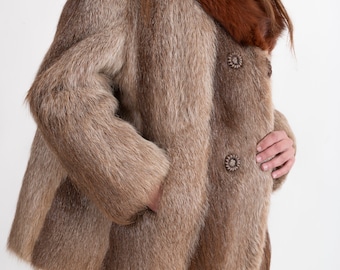 美品　総丈75cm　レッドフォックス　ファーコート　Lサイズ相当 美品 総丈75cm レッドフォックス ファーコート Lサイズ相当