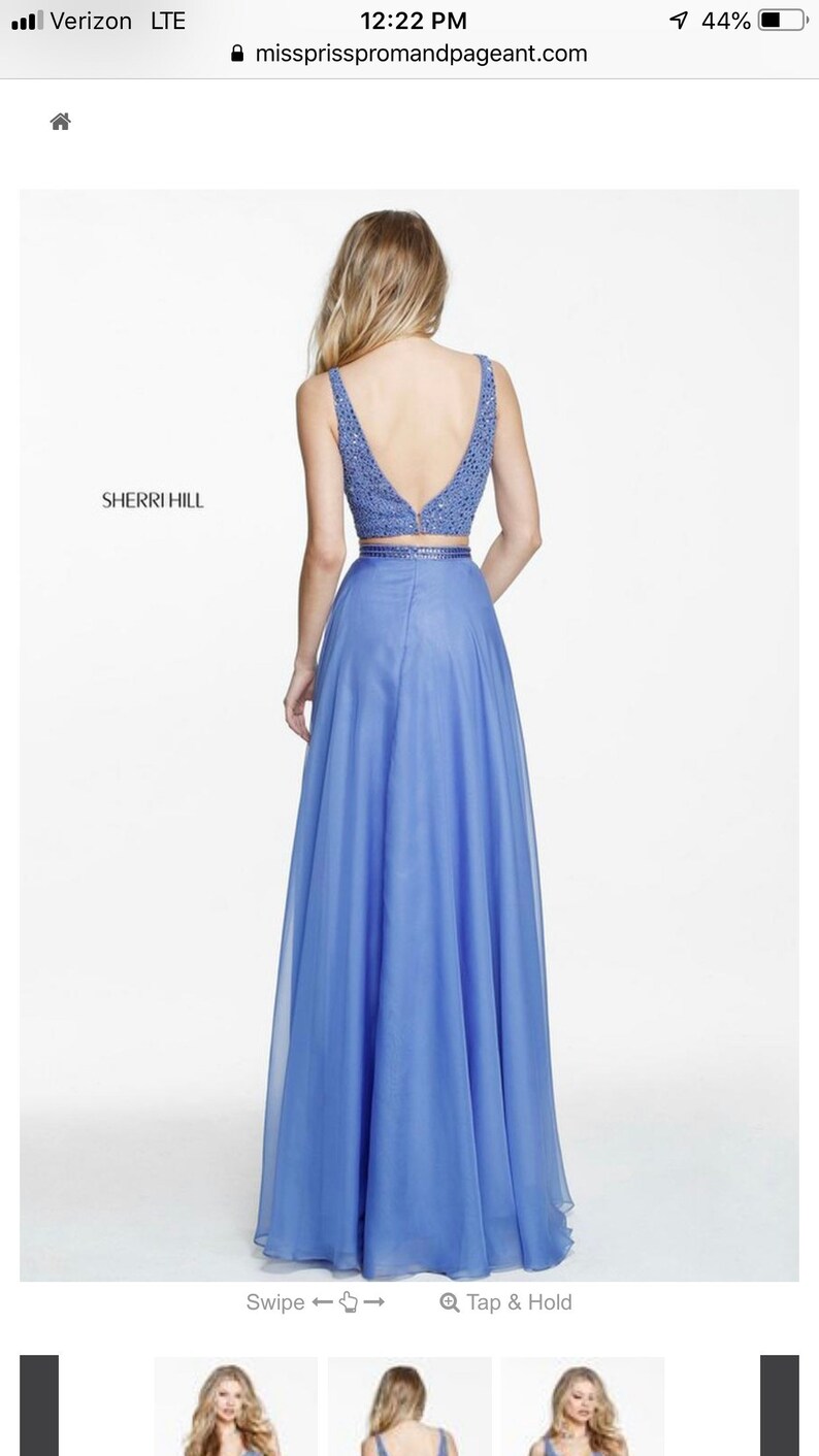 sherri hill blue two piece