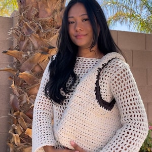 Handmade Crochet Purse | Fall Crocheted Bag | Tote Bag | Shoulder Bag | T-shirt Yarn | Handmade gift for her