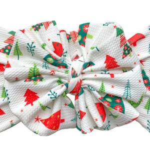 O Christmas Tree messy bow head wrap, messy bow headband, messy bow, mini messy bow, Christmas bow, messy head wrap, head wrap, headband