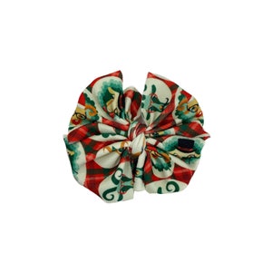 Festive Goats mini messy bow, messy bow headband, messy bow clip, mini messy bow, goat messy bow, goat bow, Goat