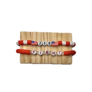 J13 Armband, Fight Armband, Trump Armband, Trump, stapelbare Armbänder, MAGA, 45, feinschmeichelndes Armband, patriotisch, Präsident