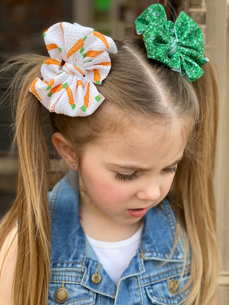 messy bow headband Cottontail Crunch piggy set mini messy bow messy bow headband baby headband piggies