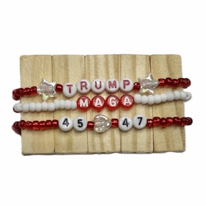 Trump Armband, Armband, Trump, stapelbare Armbänder, MAGA, 45, patriotisches Armband, patriotisch, Präsident