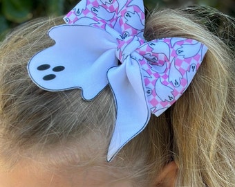 Ghost hair bow, ghost clip, ghost bow, Halloween, Halloween bow, handmade bow