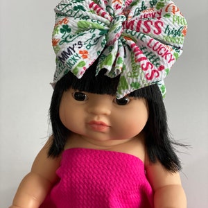 Pinch Proof messy bow, minikane head wrap, Minikane accessories, minikane bow, minikane, messy bow head wrap