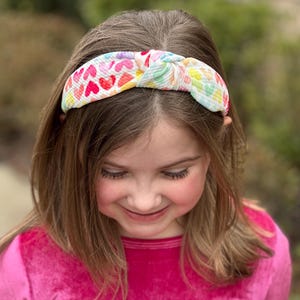 With Love knotted headband, knotted headband, headband, headband for women, headband for kids, top knot headband, valentines headband