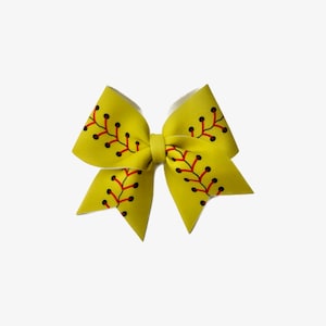 Softball Haarschleife, Softball Haarspange, Softball Schleife, handgemachte Schleife