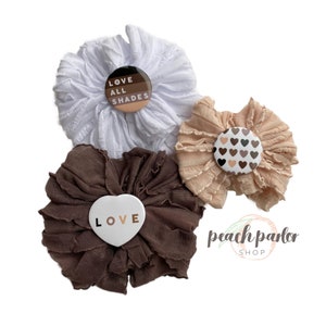 Love All Shades mini messy bow, messy bow headband, fur messy bow, messy bow headband, baby headband