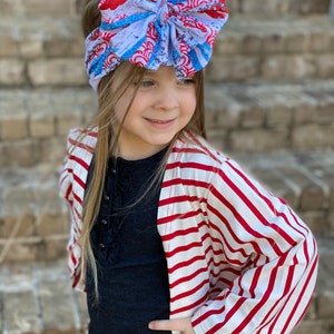 Peppermint brushstrokes messy bow head wrap, messy bow headband, messy bow, mini messy bow, messy bow head wrap, messy head wrap