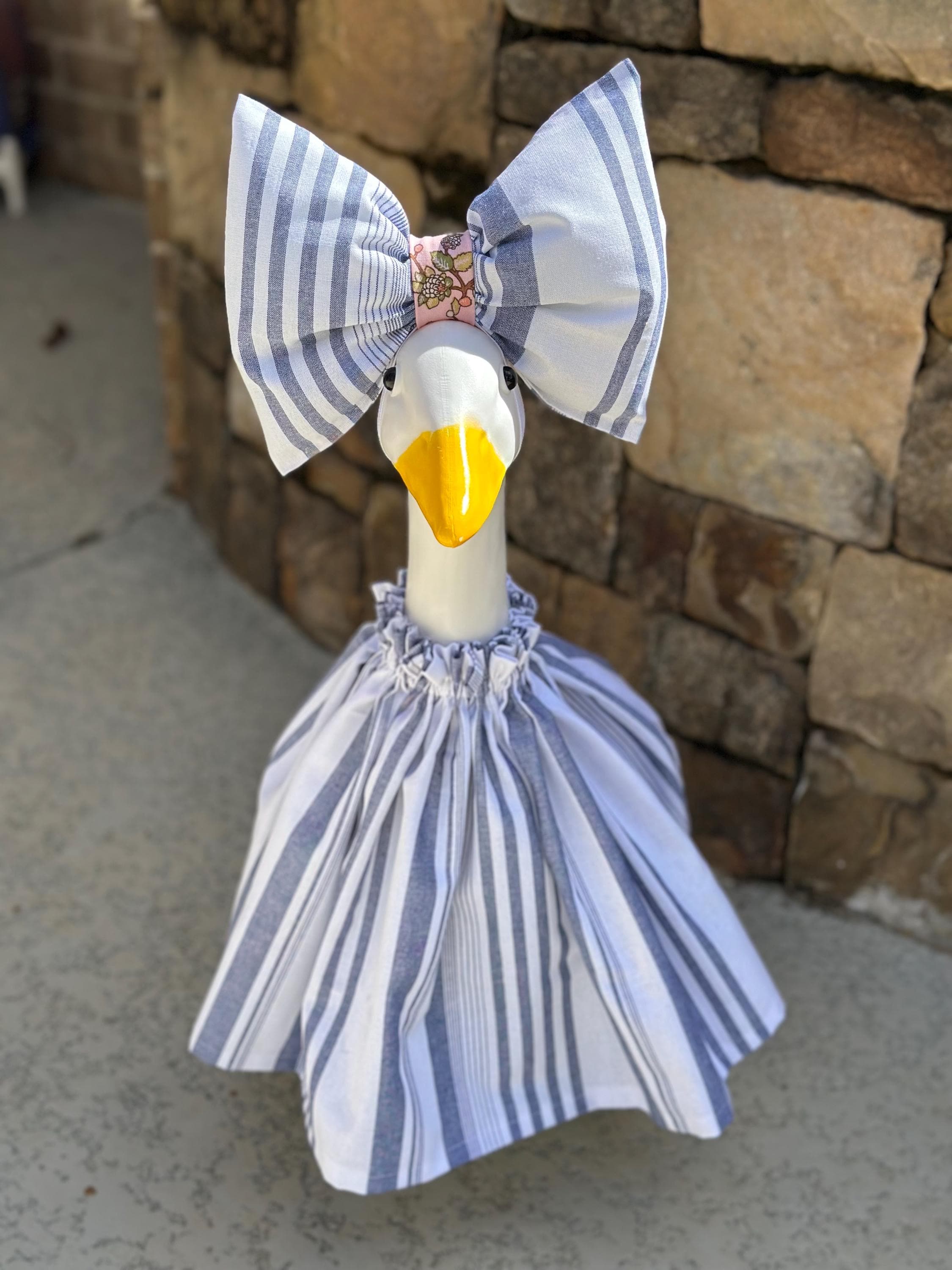 Goose Custom Porch Goose Handmade Striped Outfit, Goose Accessories, Porch Goose ...