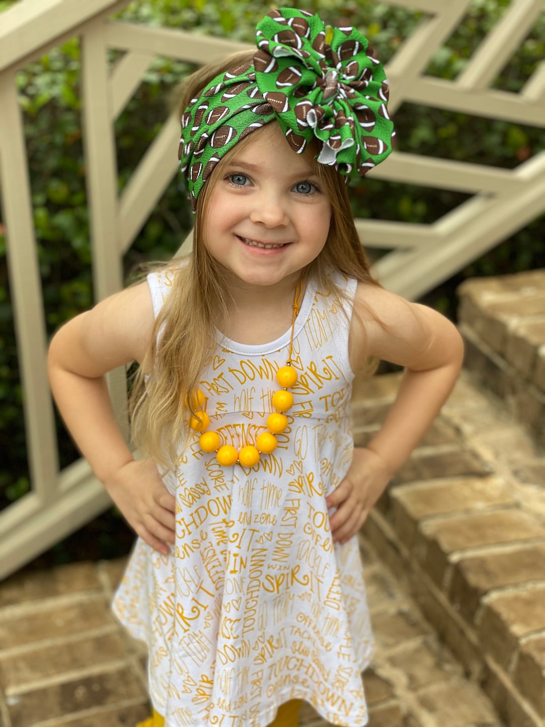 Touchdown Messy Bow Head Wrap Messy Bow Headband Messy Bow Etsy