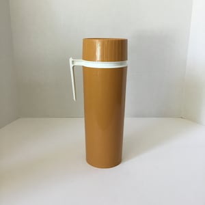 Vintage 1970&#39;s 12&quot; Thermos, Division of King Seeley, Harvest Gold Wide Mouth Vacuum Bottle, Hot/Cold Beverages, Picnic-Lunch-Camping