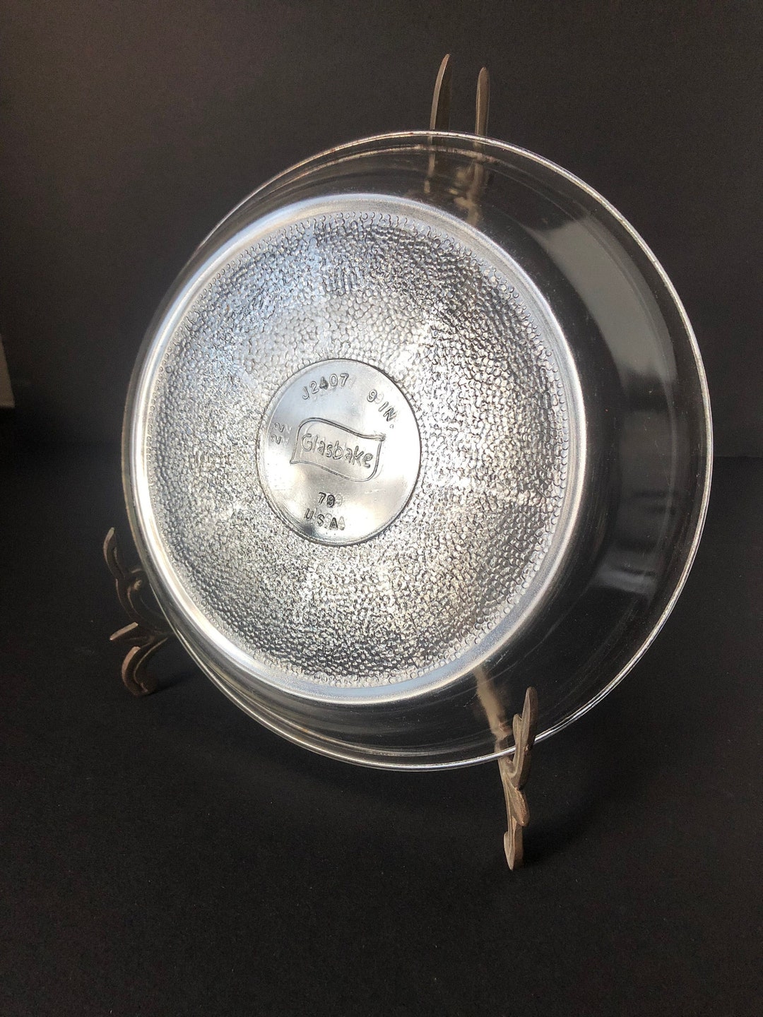 Vintage Glasbake 9 Pie Plate Mckee Glass Company Etsy