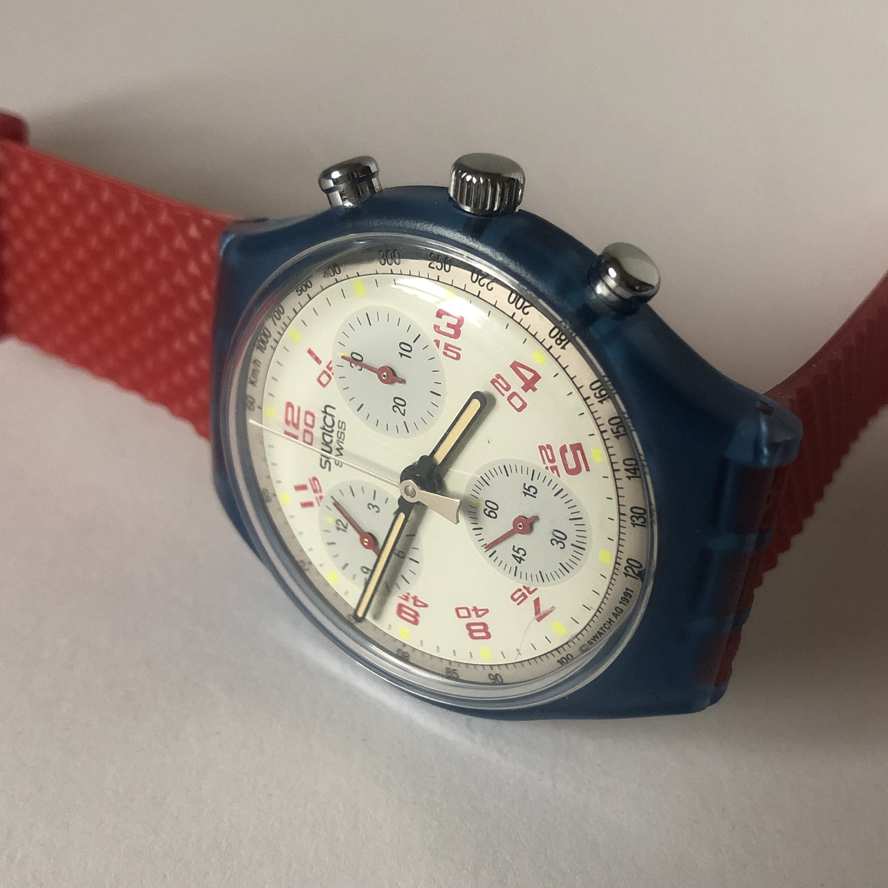 1992 Swatch JFK Chronograph, Model SCN103, New Never Worn
