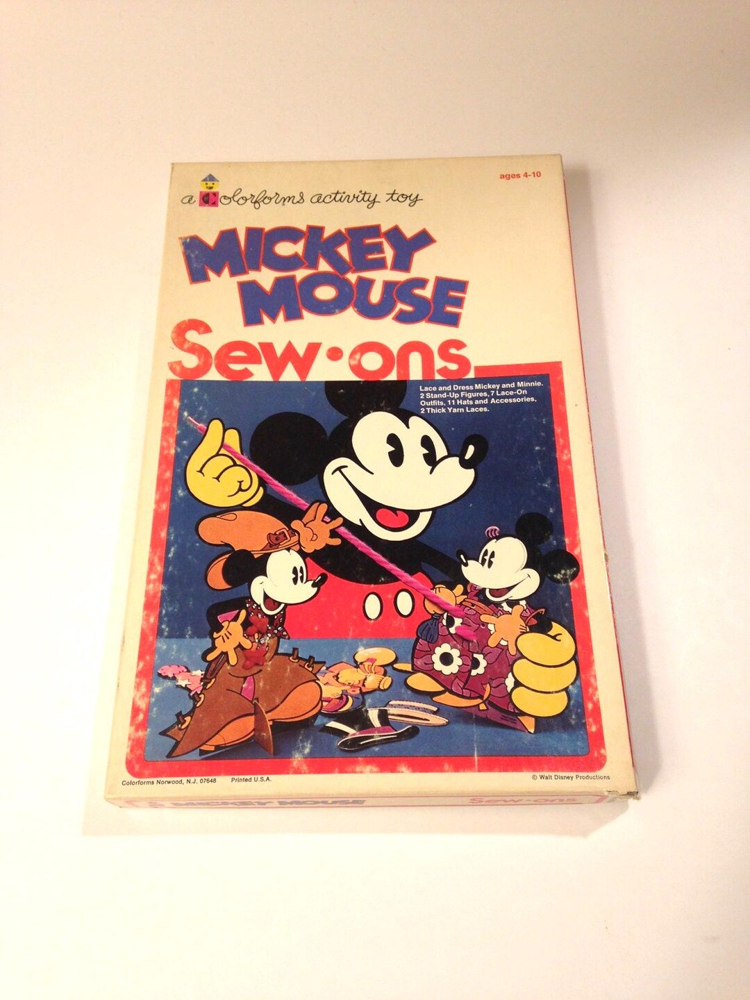 Mickey Mouse 1970's Colorforms Activity Toy, Walt Disney