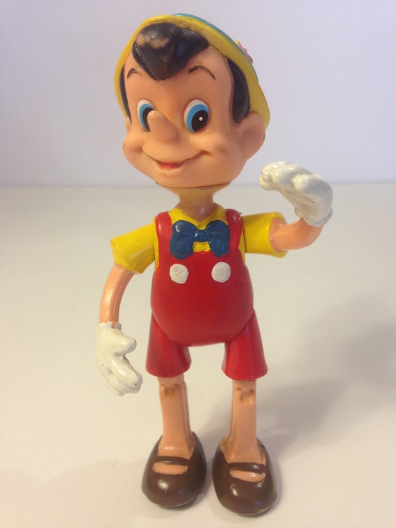 Disney Pinocchio Plastic Figure, Walt Disney Productions, Made in