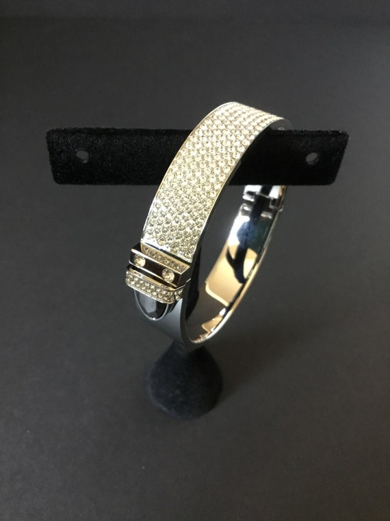 SALE-Vintage Swarovski Bracelet, Pave Crystal, Be… - image 2