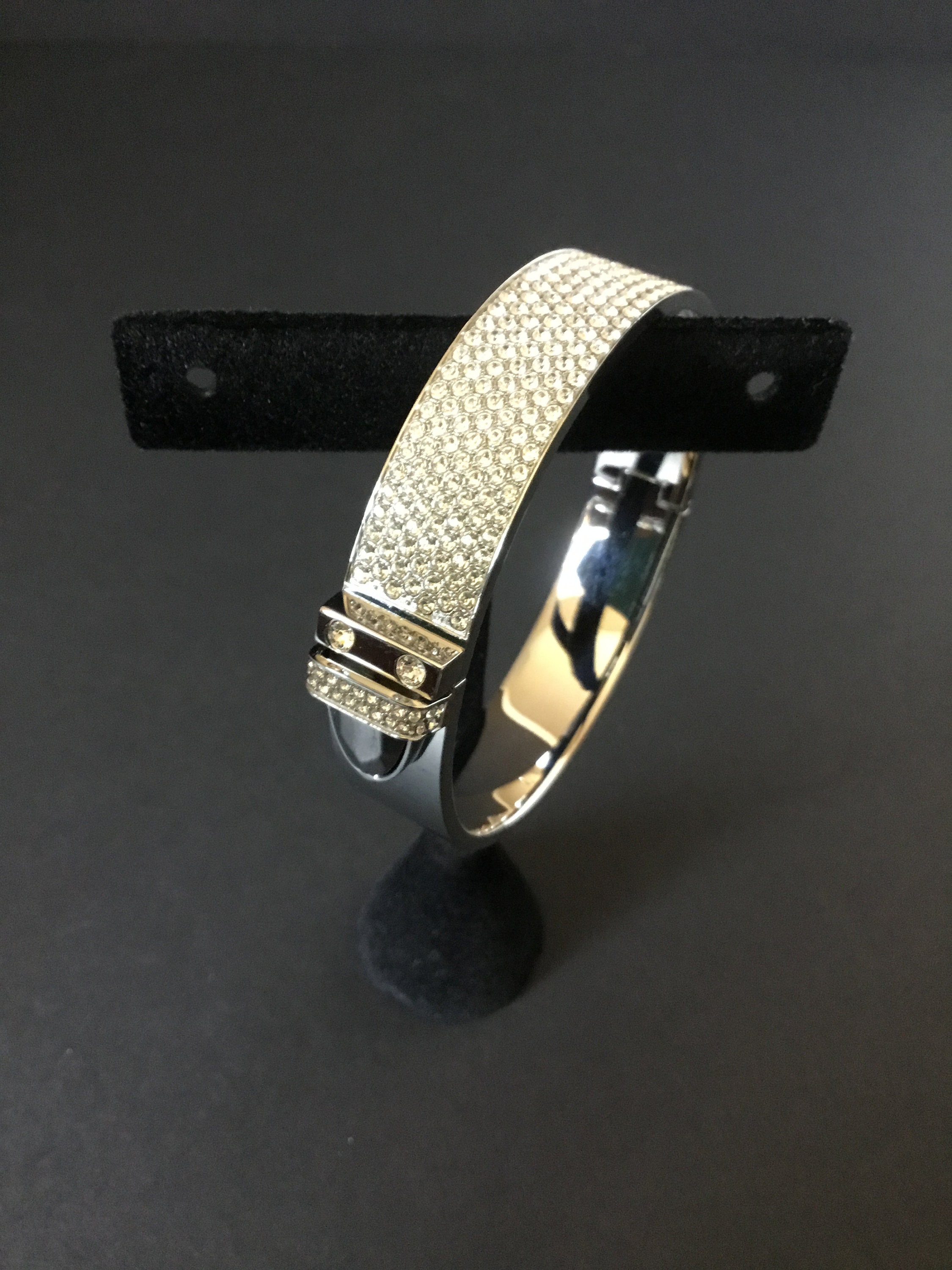 Sale vintage Swarovski Bracelet Pave Crystal Belt Buckle Design