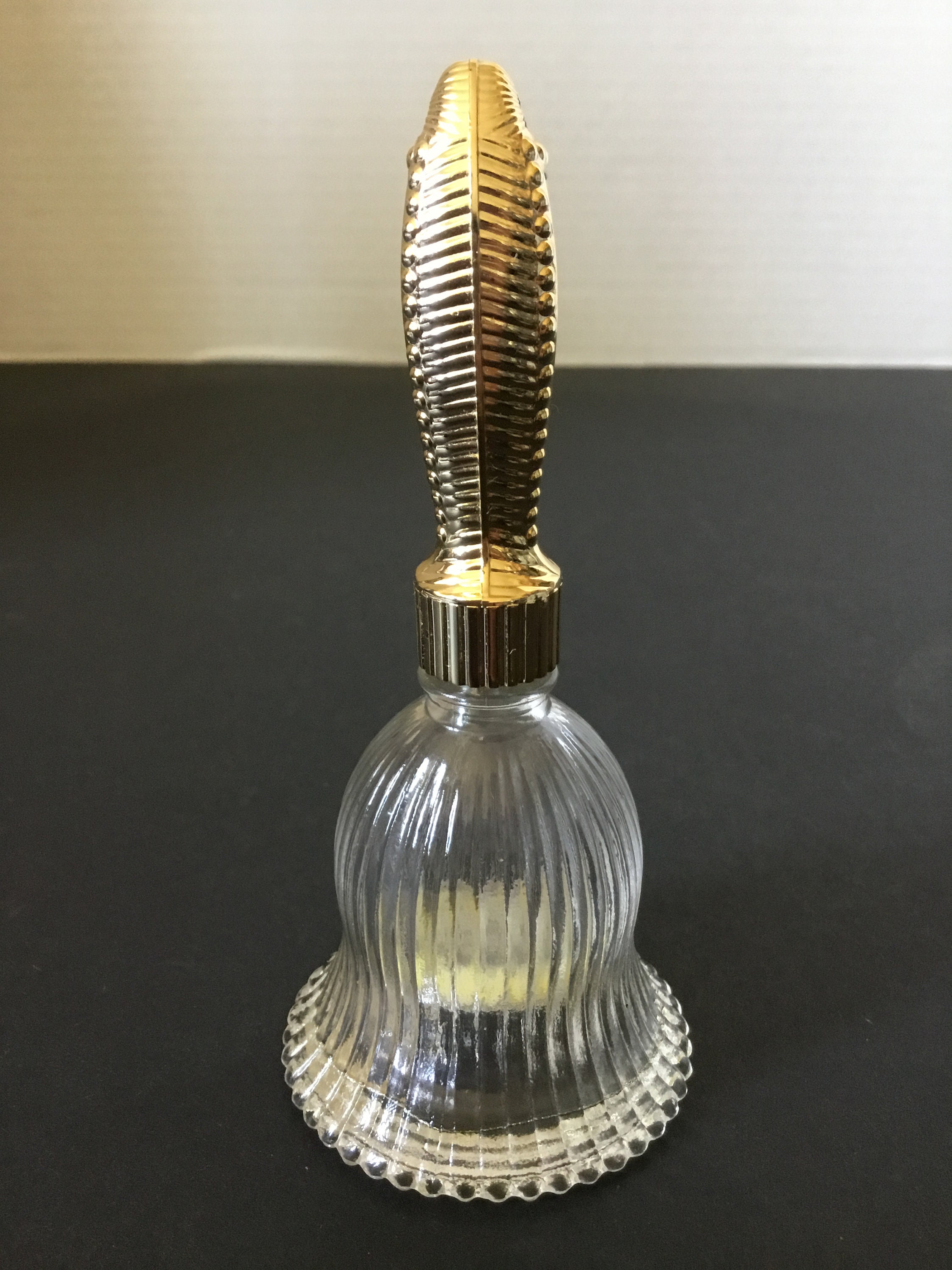 Vintage Avon Bell Perfume Bottle Clear Ribbed Bell Shaped Etsy