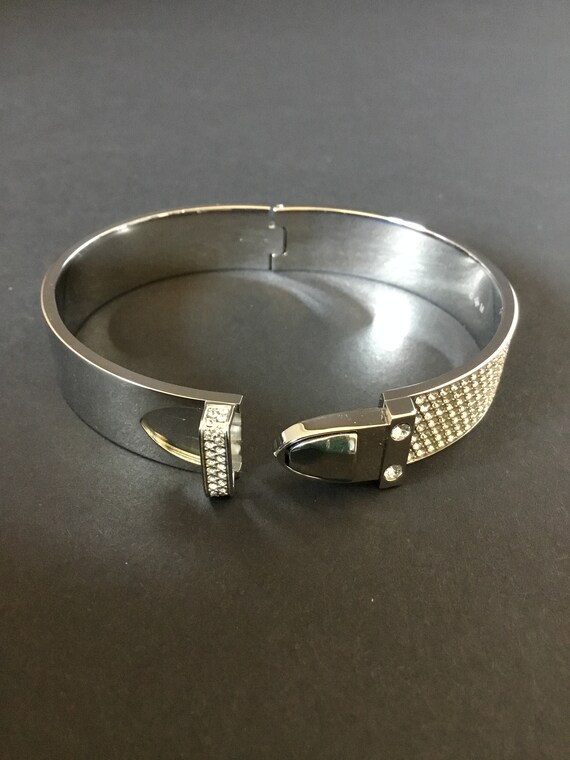 SALE-Vintage Swarovski Bracelet, Pave Crystal, Be… - image 9