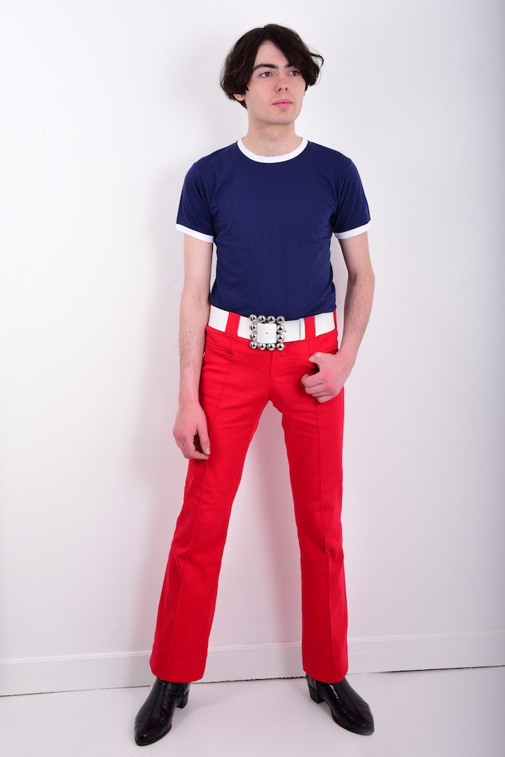 60s Style Men's Bootcut Hipster Trousers Flares Pants in Etsy