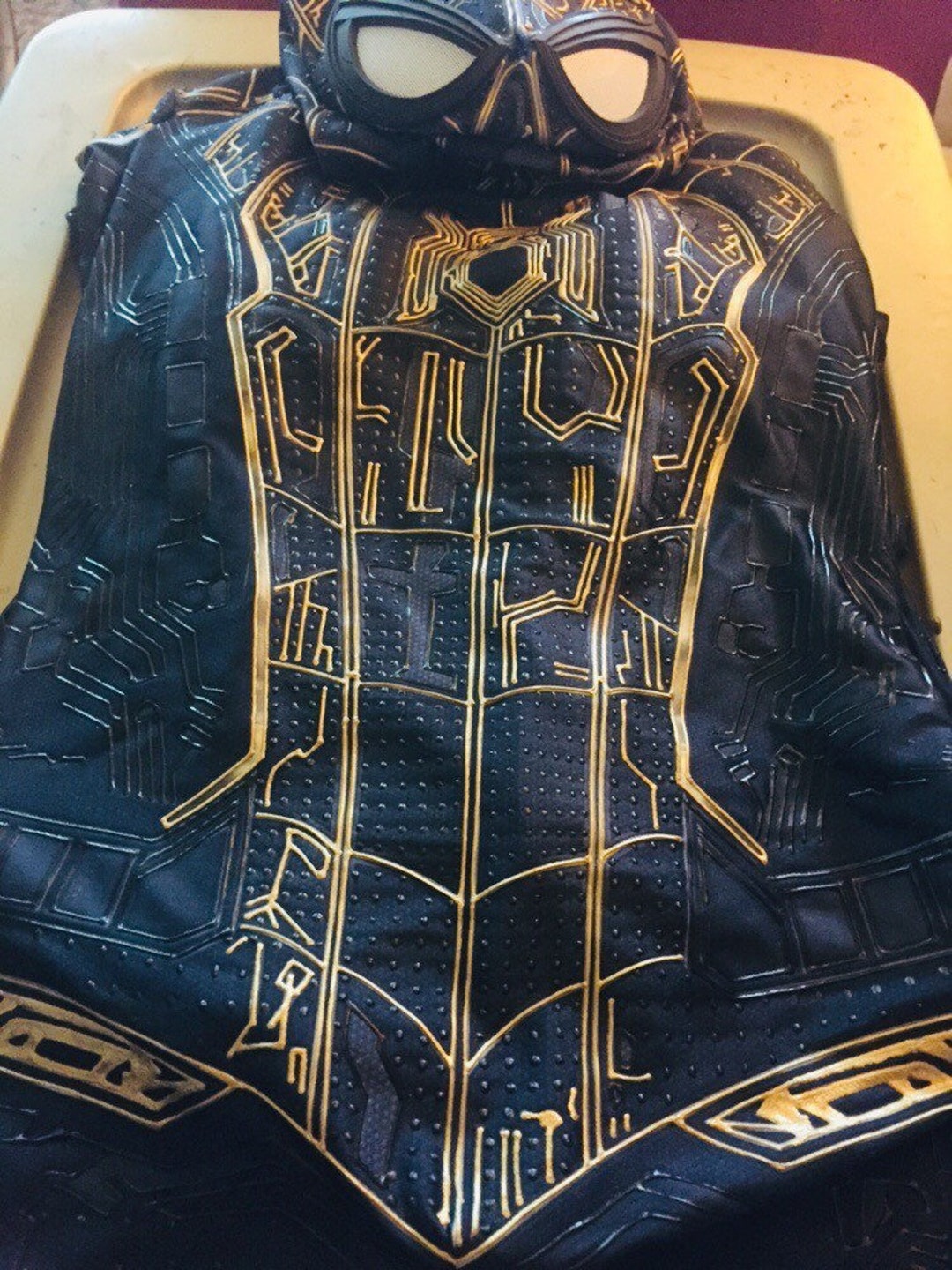 Spiderman No Way Home Black and Gold Suit (custom Order) - Etsy