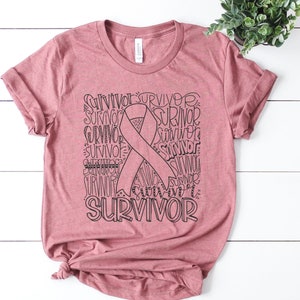 Cancer Survivor Typography T-shirt
