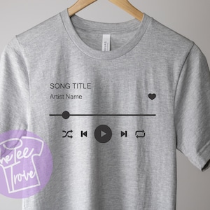 Custom Song Name Shirt, Personalized Artist Name Tee, Music Lover Gift, Favorite Song T-Shirt, Cozy , Unique Gift Idea