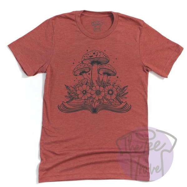 Mushroom Book Graphic T-shirt