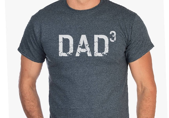 DAD 3 T Shirt Dad Cubed T-shirt Dad of 3 Dad Shirt Gift - Etsy