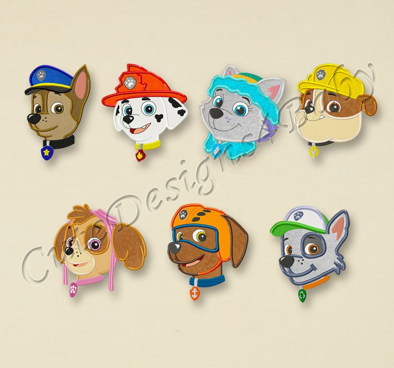 Embroidery designs for baby Paw Patrol Machine Embroidery Designs Paw Patrol Marshall applique embroidery design Instant download #003